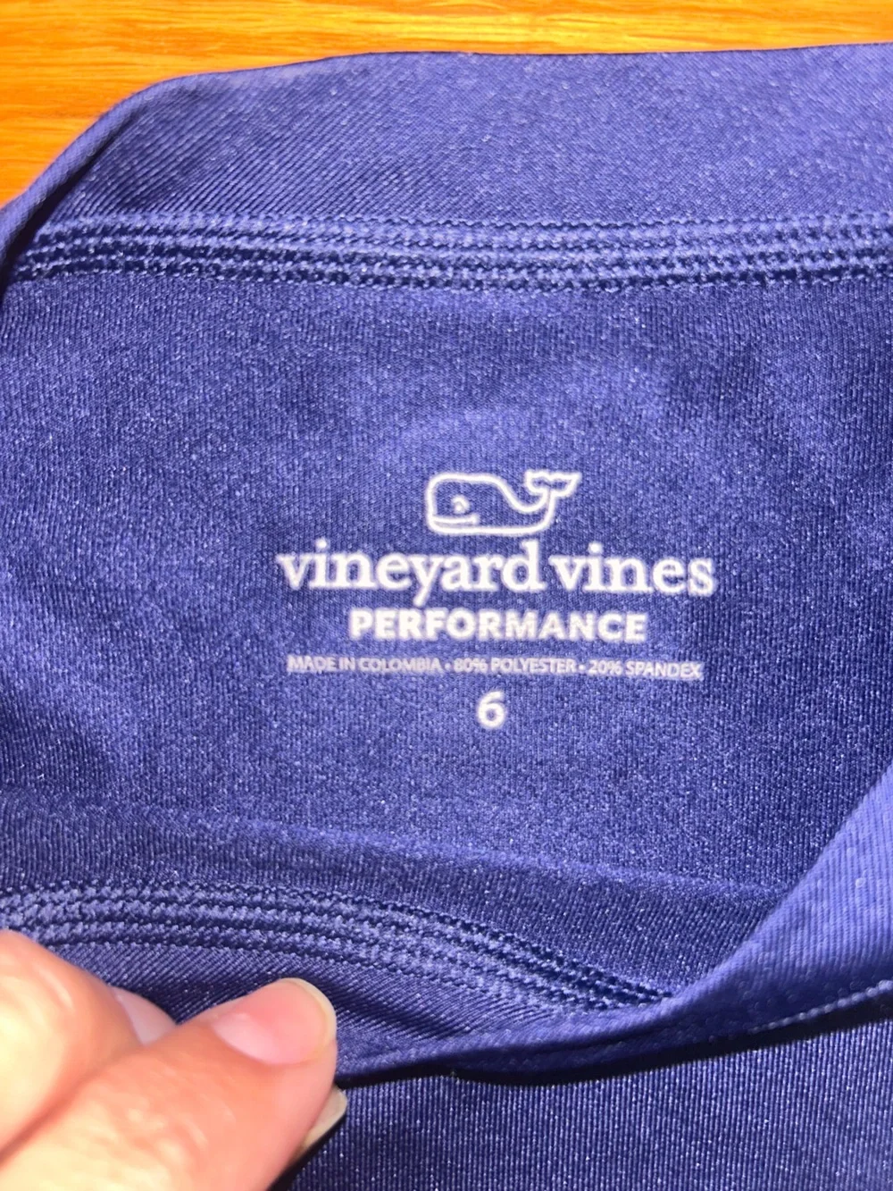 Vineyard Vines Men's Navy Long-Sleeve Crewneck Sweater with Logo Sleeve Print